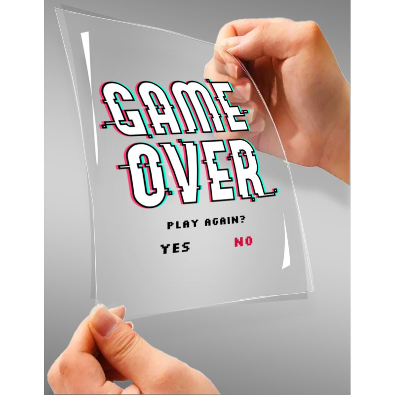 Game Over Play Again? A4 StickZing