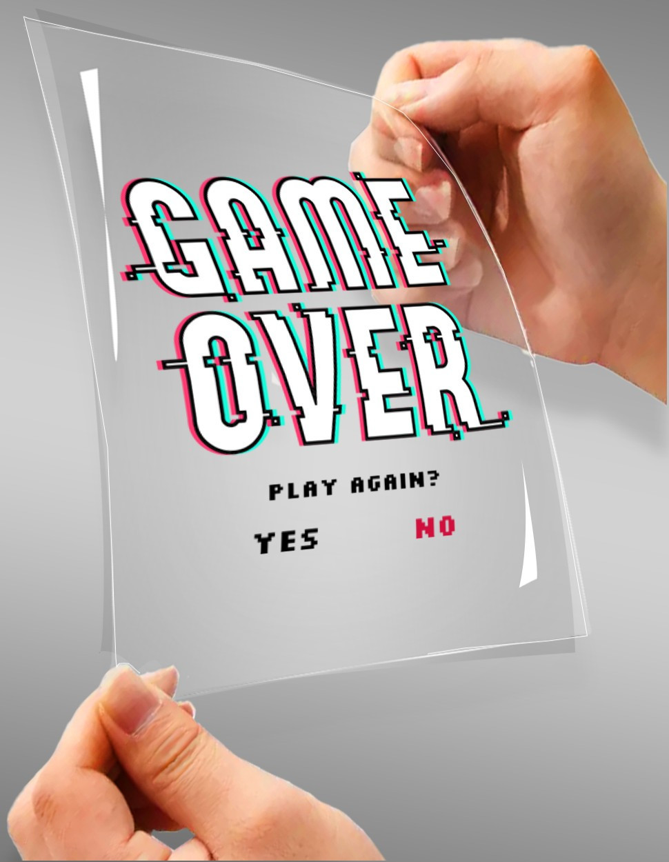 Game Over Play Again? A4 StickZing