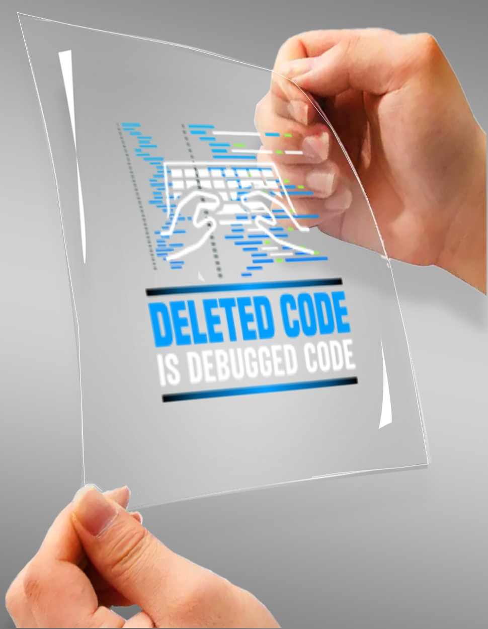 Deleted Code Is Debugged Code A4 StickZing
