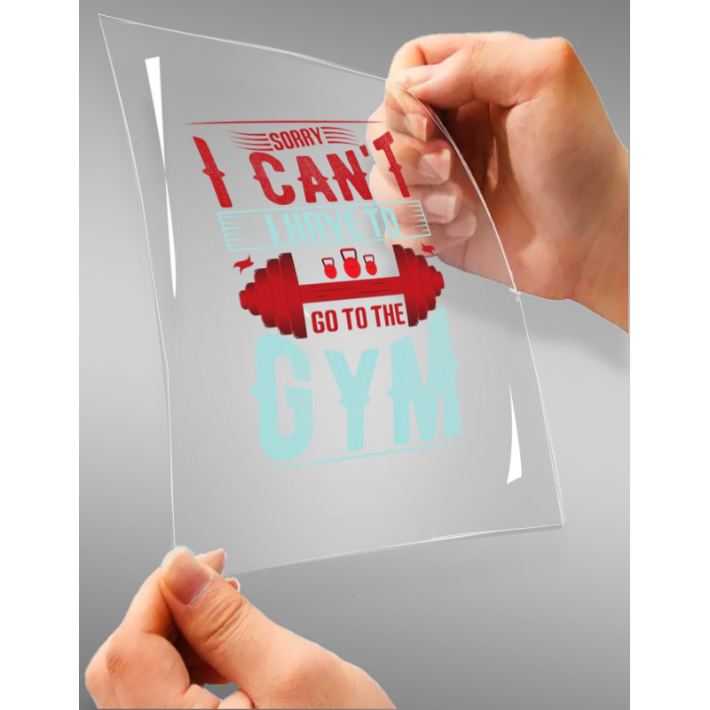 Sorry I Can't I Have To Go To The Gym A4 StickZing